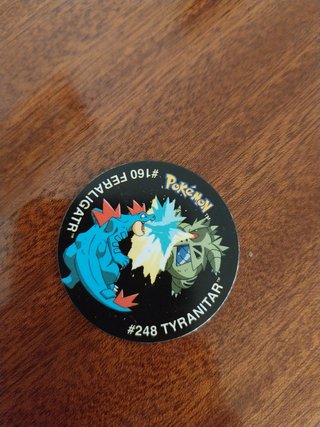 Tazo Pokémon Feraligatr #160 e Tyranitar #248