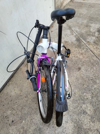 Bicicleta Plegable B'Twin LA 320 Blanca