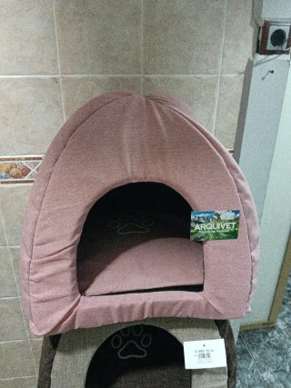 Cama para perro/gato higlu beige y marrón
