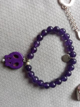 Lote Joyas Morado y Plateado