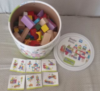 Bloques de Madera ANDREU Toys - 100 Piezas