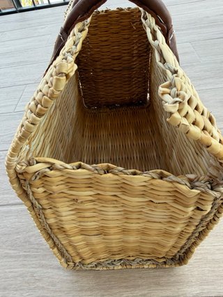 Bolso de playa de mimbre