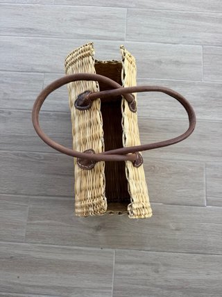 Bolso de playa de mimbre