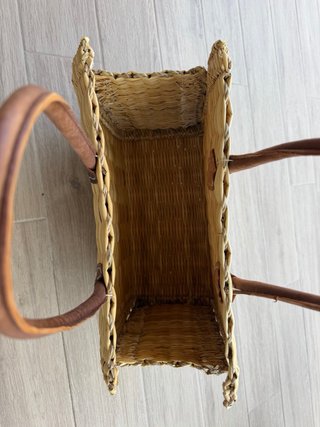 Bolso de playa de mimbre