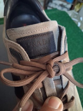 Prada Scarpe Uomo Tg 42.5 Beige/Marrone