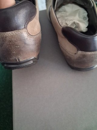 Prada Scarpe Uomo Tg 42.5 Beige/Marrone