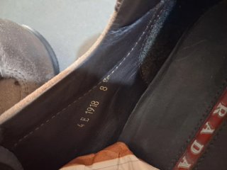Prada Scarpe Uomo Tg 42.5 Beige/Marrone