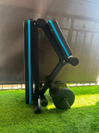 Banco Gimnasio Cecotec + Mancuernas