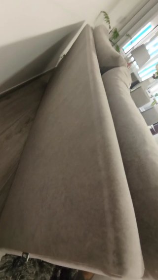 Sofá Gris Tela Resistente Mascotas