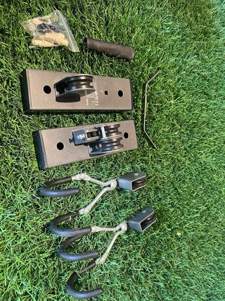2 Soportes para bicicletas con poleas
