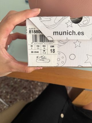Deportivas Bebé Munich Blancas Talla 18