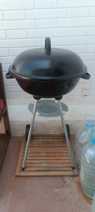 Barbacoa Carbón Portátil con 2 Parrillas