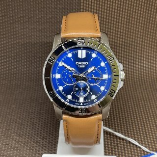 Orologio Casio Cronografo Blu/Marrone