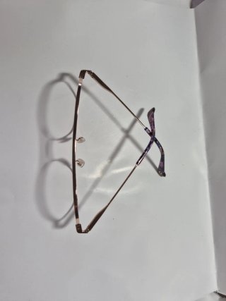 Gafas de ver doradas con detalles morados