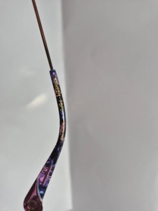 Gafas de ver doradas con detalles morados
