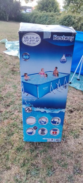Piscina desmontable azul