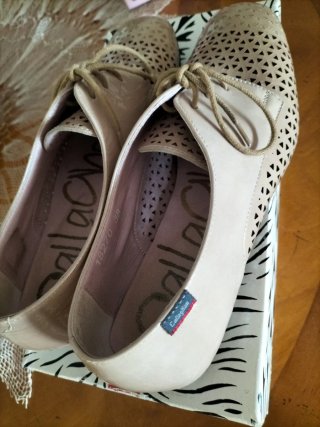 Zapatos callaghan de charol Beige/Rosa Verano
