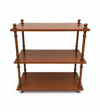 Mueble 3 estantes madera con ruedas