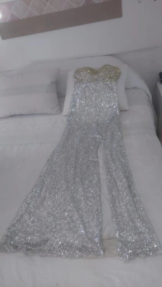 Vestido de fiesta largo lentejuelas en León