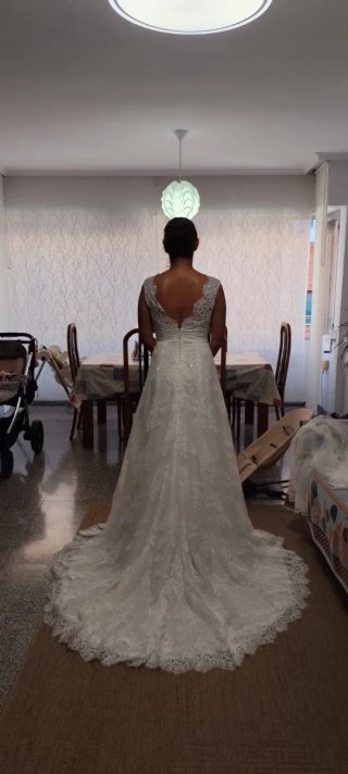 Vestido Novia Talla S + Velo y Zapatos 37