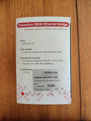 Bosslan Powerline 200M Ethernet Bridge