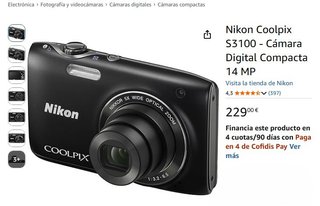 Cámara Nikon Coolpix S3100