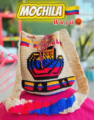 Mochila Wayú Artesanal Colombiana