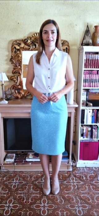 Camisa Lino Vintage E. Muñoz Blanca