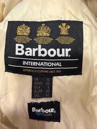 Cappotto imbottito Barbour donna beige