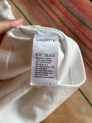 Camiseta Tirantes Lacoste Talla S Blanca