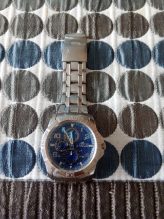 Reloj Lotus Cronógrafo Azul y Plateado