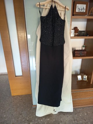 Vestido de fiesta negro lentejuelas