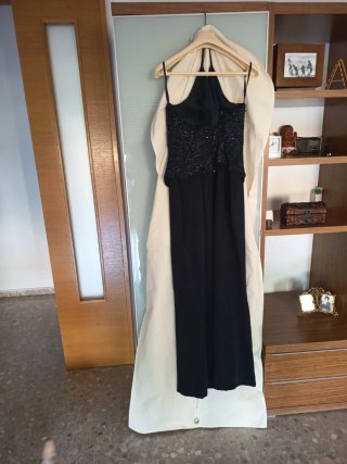 Vestido de fiesta negro lentejuelas