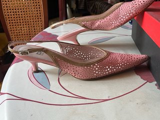 Zapatos Lodi rosa y marrón slingback