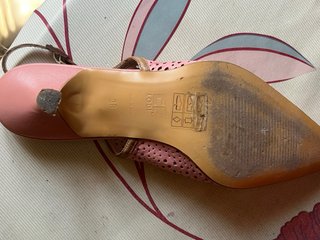 Zapatos Lodi rosa y marrón slingback