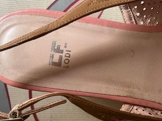 Zapatos Lodi rosa y marrón slingback