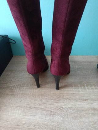 Botas altas granates