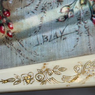 Leque Vintage Renda Floral Decorativo
