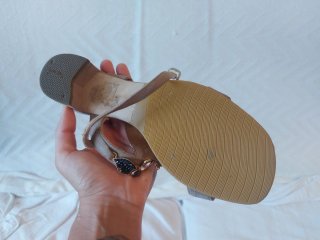 Sandalias Centropiel Pedrería Beige y Oro
