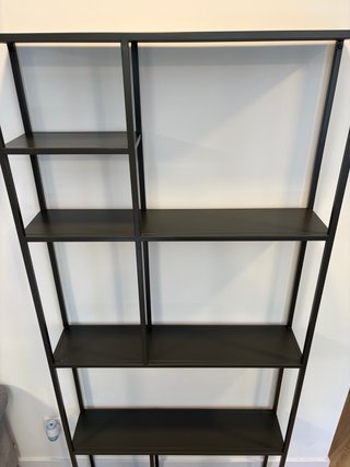 Estantería librería metálica negra
