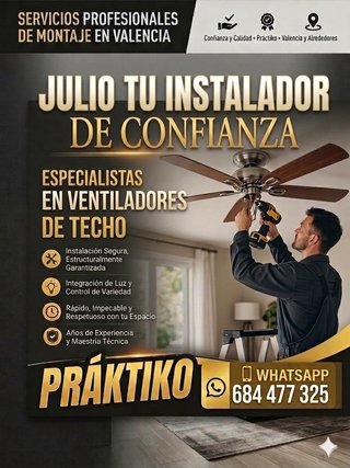 MONTADOR DE VENTILADOR DE TECHO