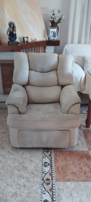 Sillones relax tela beige