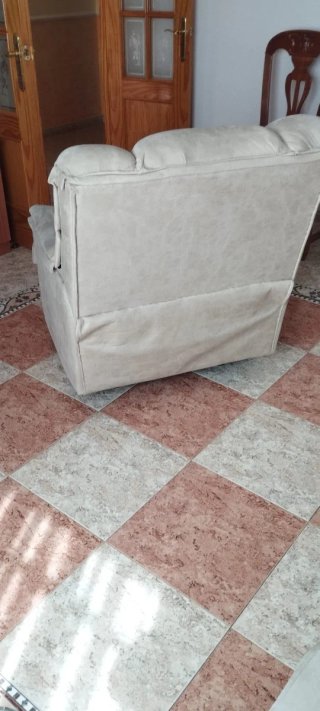 Sillones relax tela beige