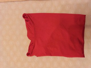 Top hombro manga corta rojo