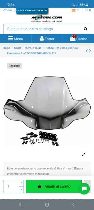 Anclaje Parabrisas Quad ATV Universal