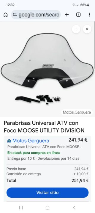 Anclaje Parabrisas Quad ATV Universal