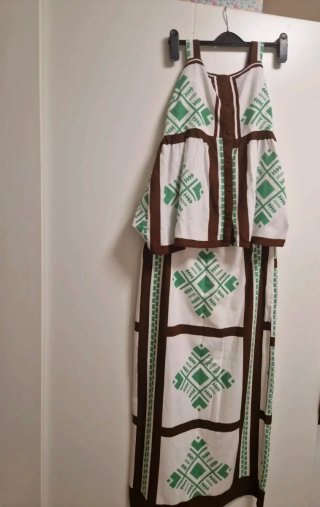Conjunto Coosy blanco y verde