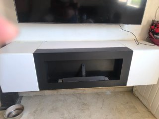 Mueble TV moderno blanco y negro