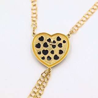 Pulsera Manita Corazón Chanel Dorada
