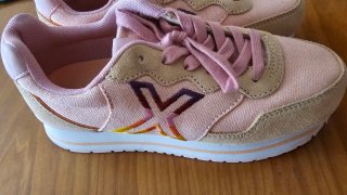 Zapatillas Munich Beige y Rosa Talla 36